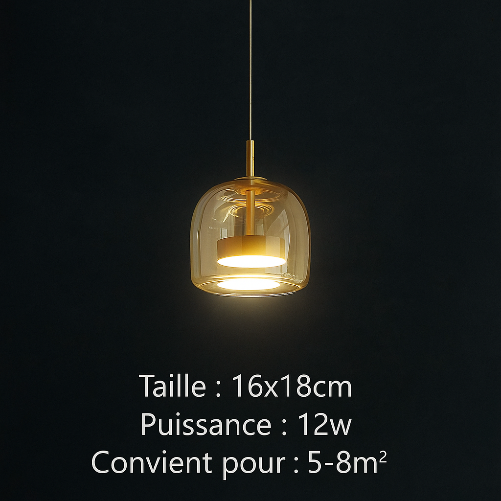 Suspension Verre Kagu – Style Nordique & LED