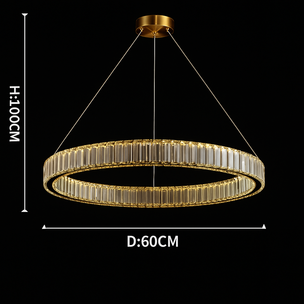 Lustre Architectural en Cristal