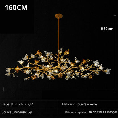Lustre Branche Cuivre – Style Chinois Rétro