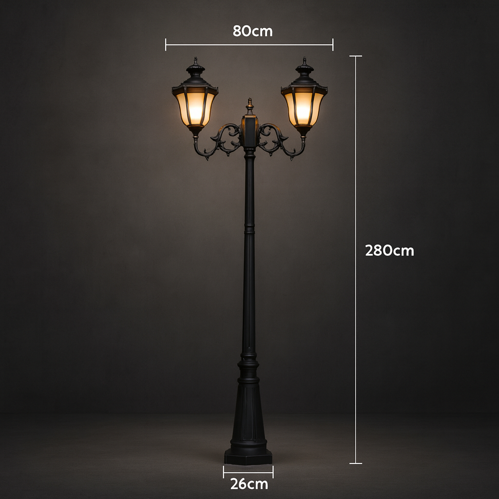 Lampadaire Classique Double Extérieur