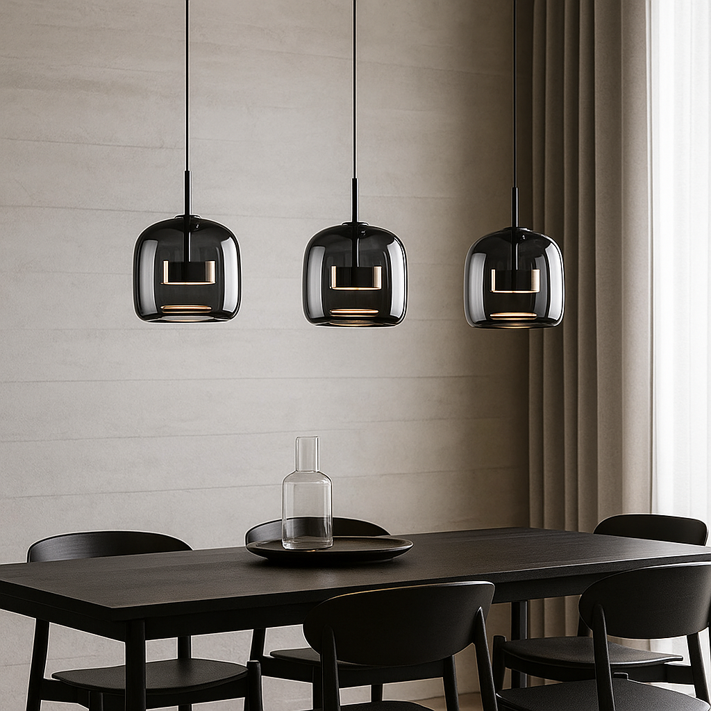 Suspension Verre Kagu – Style Nordique & LED