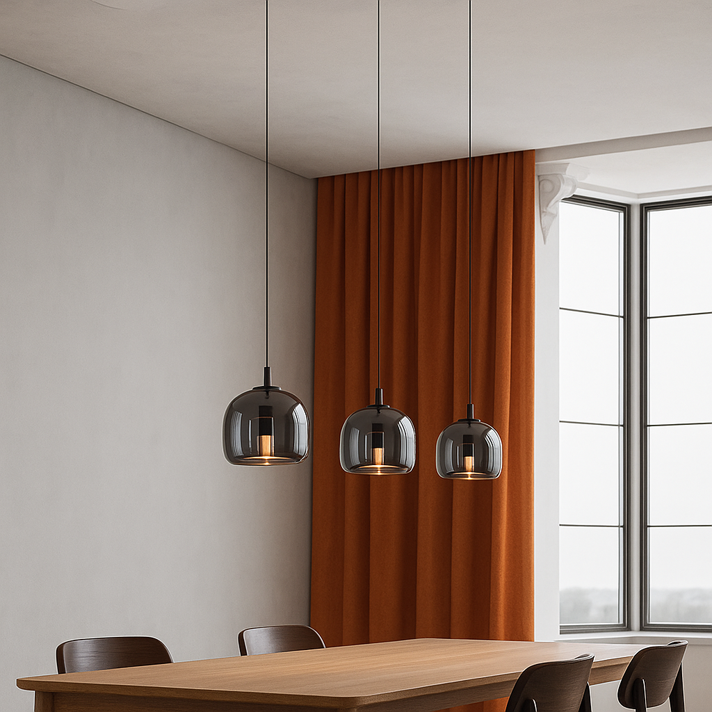 Suspension Verre Kagu – Style Nordique & LED