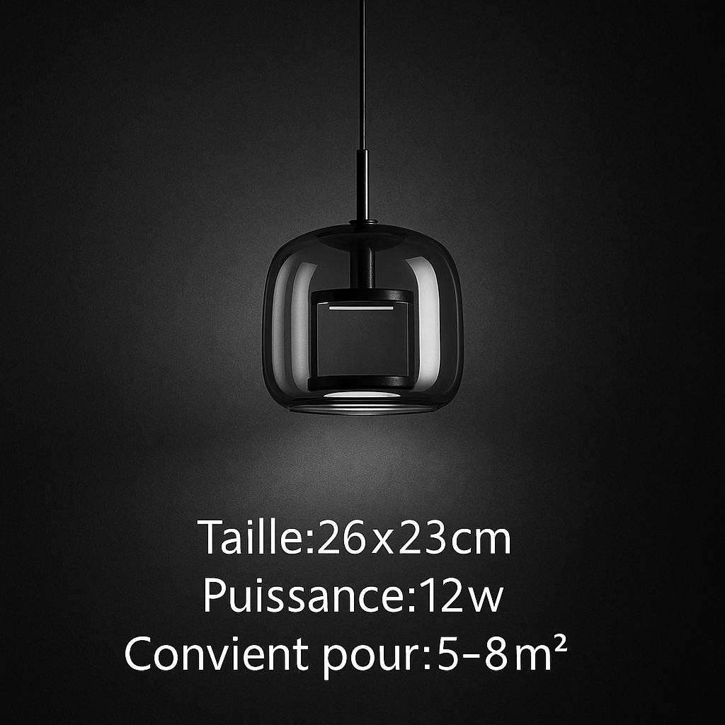Suspension Verre Kagu – Style Nordique & LED