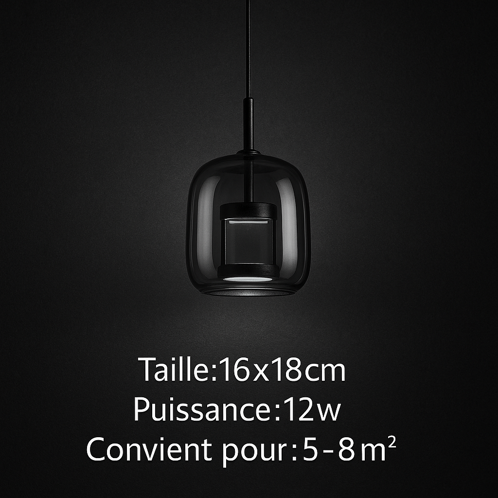 Suspension Verre Kagu – Style Nordique & LED