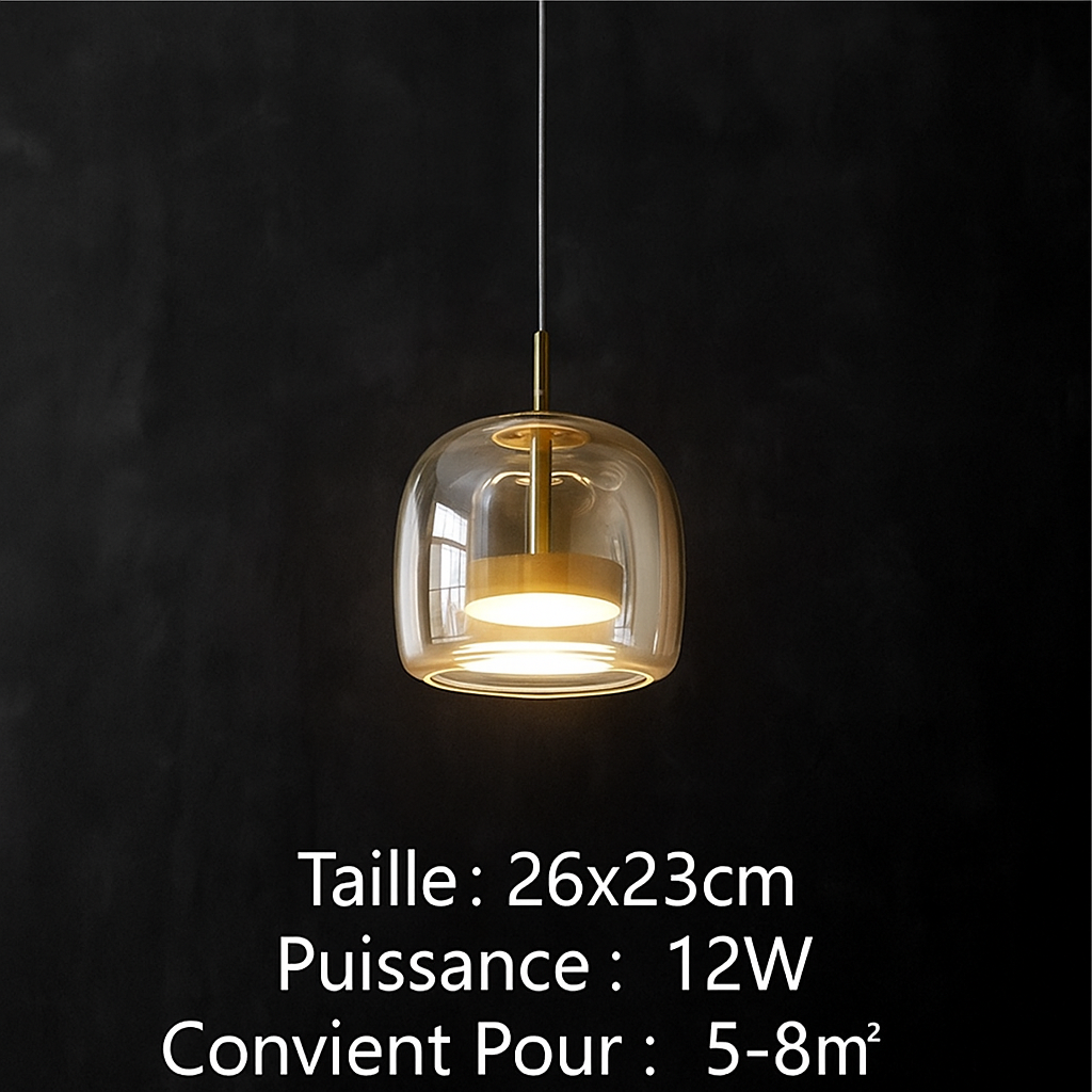 Suspension Verre Kagu – Style Nordique & LED