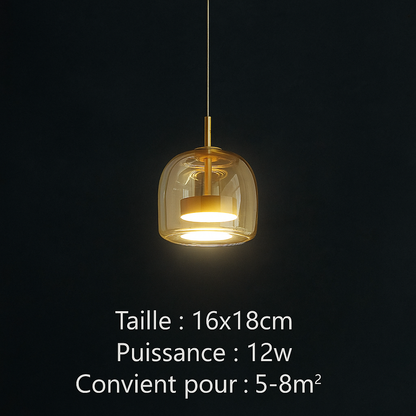 Suspension Verre Kagu – Style Nordique & LED
