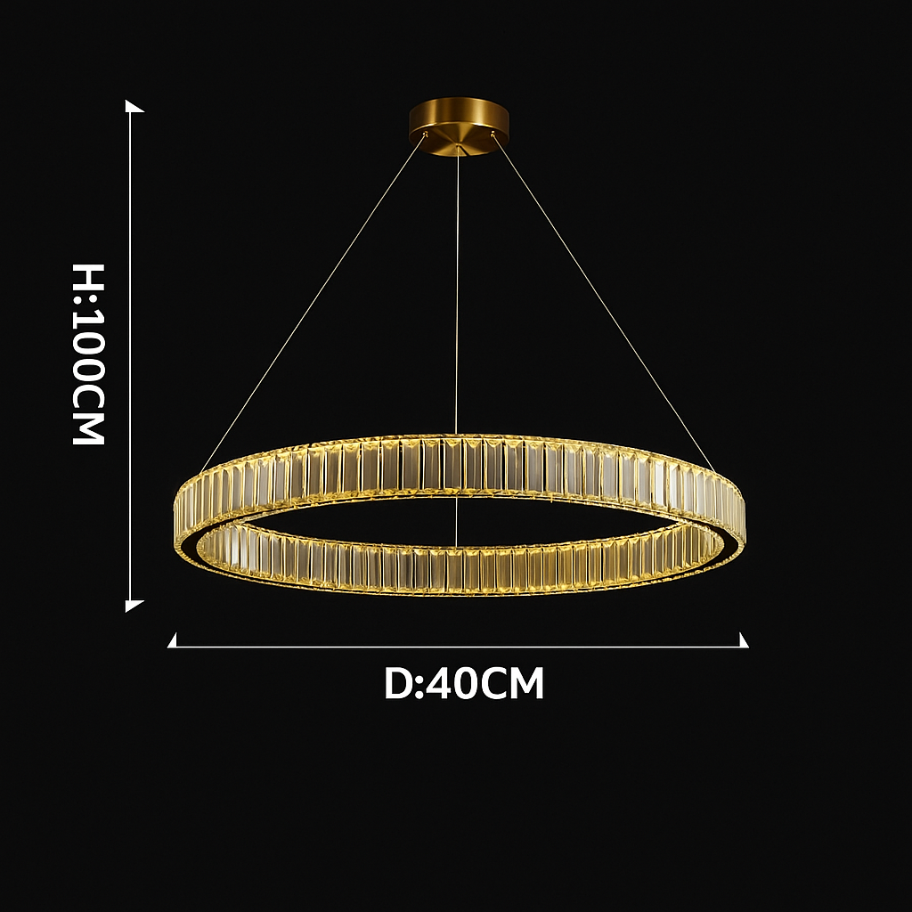 Lustre Architectural en Cristal