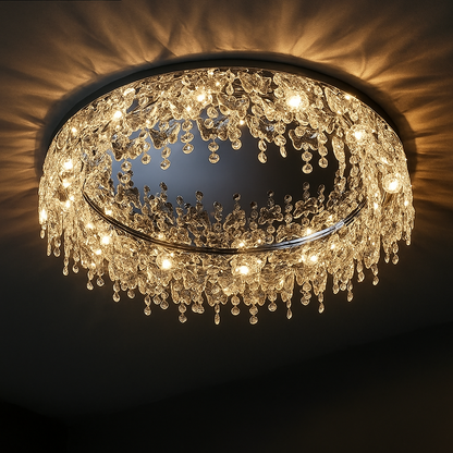 Plafonnier Sculptural Cristal – Métal Design