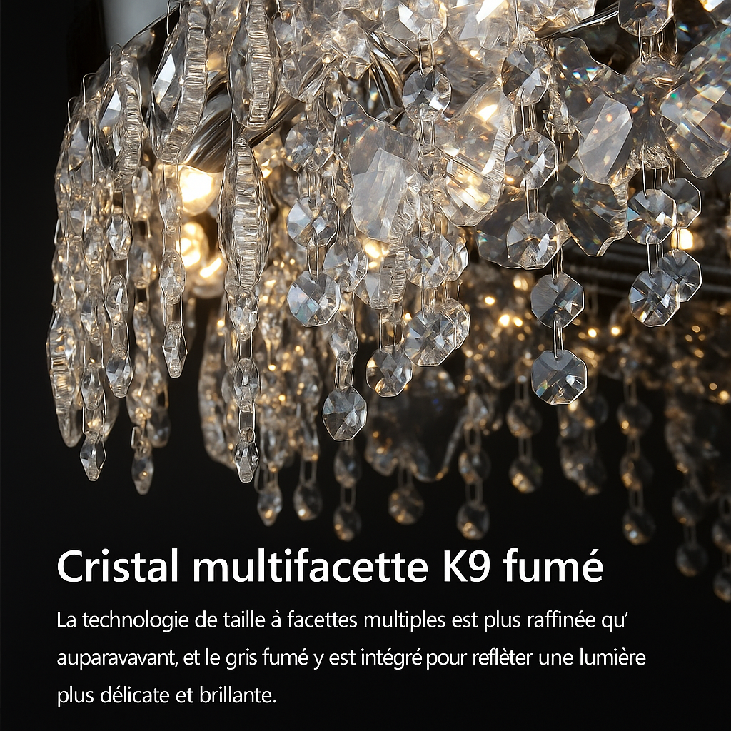 Plafonnier Sculptural Cristal – Métal Design