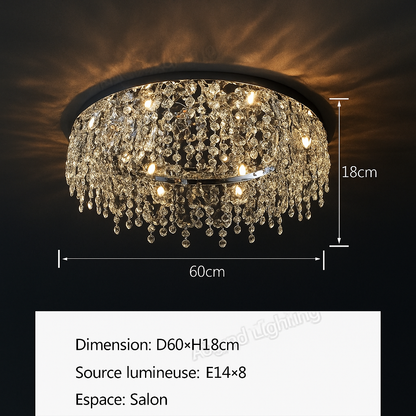 Plafonnier Sculptural Cristal – Métal Design