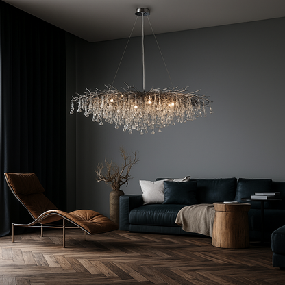 Suspension LED Sculpturale – Forme Torche Moderne