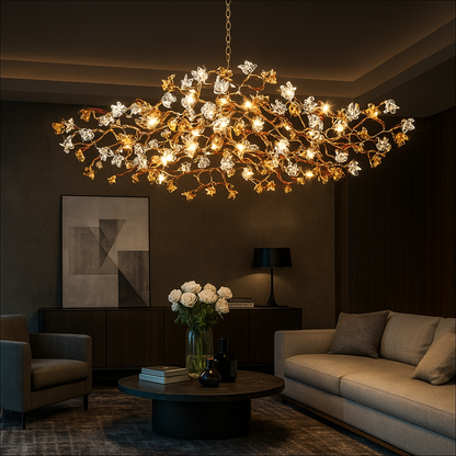 Lustre Branche Cuivre – Style Chinois Rétro