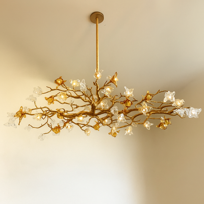 Lustre Branche Cuivre – Style Chinois Rétro