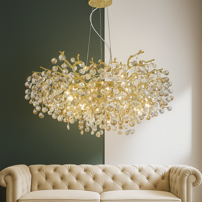 Lustre Cristal Élégance – Suspension Design Moderne