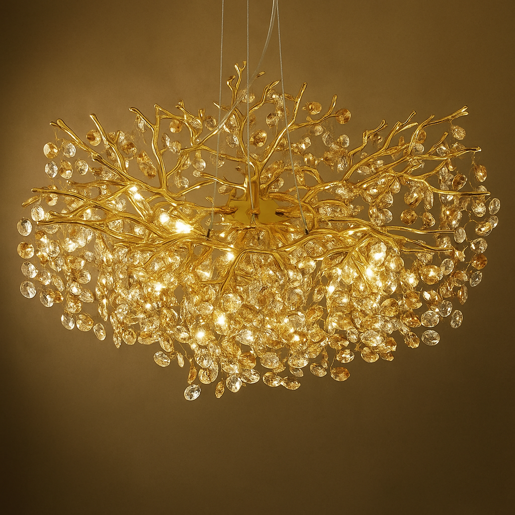 Lustre Cristal Élégance – Suspension Design Moderne