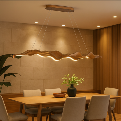 Lustre LED Ondulé – Effet Vague
