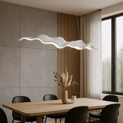 Lustre LED Ondulé – Effet Vague