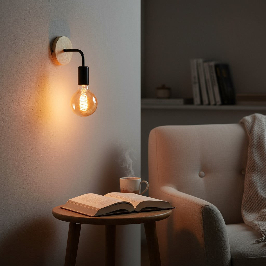 Double Applique Murale Scandinave en Bois